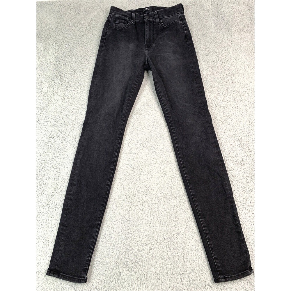 7 Seven For All Mankind Jeans Womens Size 24 Cotton Blend The High Waist Skinny